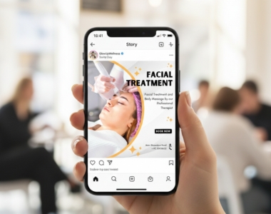 Skincare promotional social media graphic by Sawaira Asghar